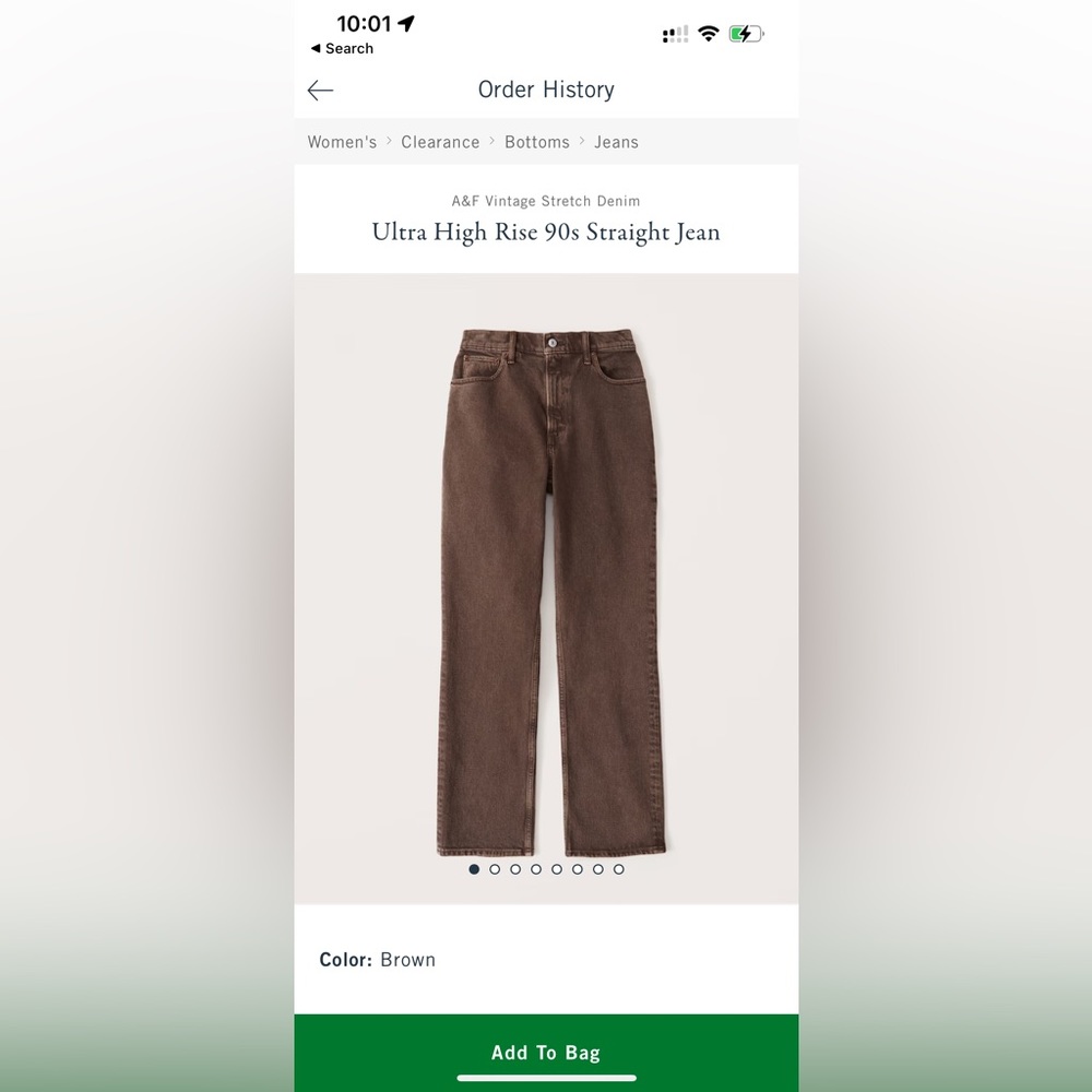 Abercrombie ultra high rise 90s straight jean